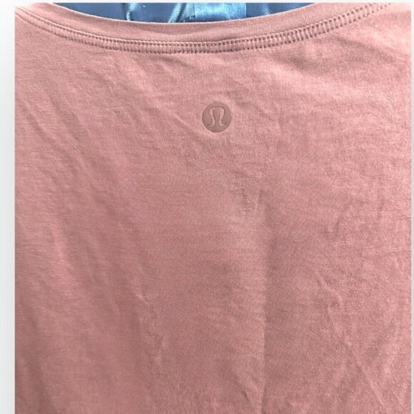 Lululemon Knot Gonna Fly SS V-neck PIMA COTTON active top Tee ANTIQUE Brown 6 S - Picture 9 of 12